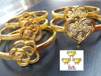 แหวนทองคำ ประดับเพชร - ร้านทองเยาวราช - ห้างขายทองโง้วชั้งเซ้ง